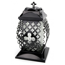 DUŻY ZNICZ stabilny i nowoczesny CZARNY ścianki wzór MAROKO